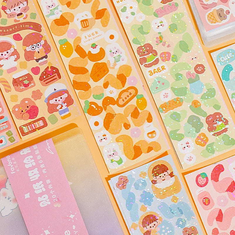 10-100Pcs Kawaii Handbook Stickers