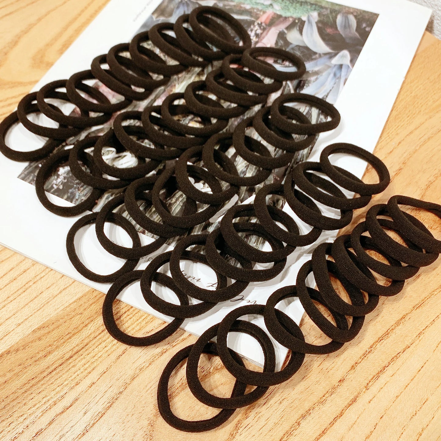 50/100pcs Black Hair Bands