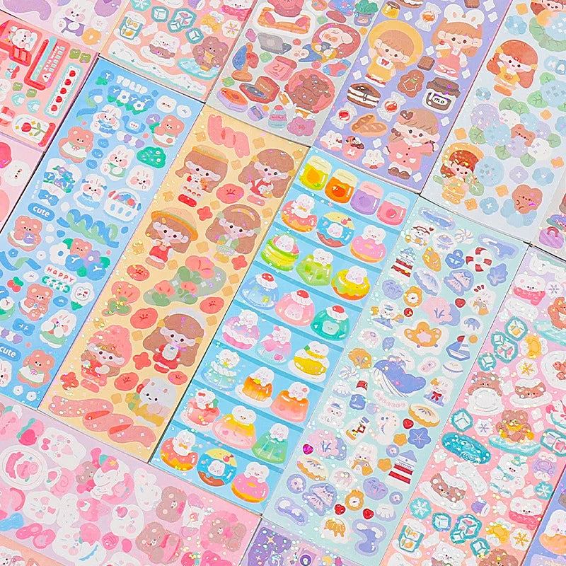 10-100Pcs Kawaii Handbook Stickers