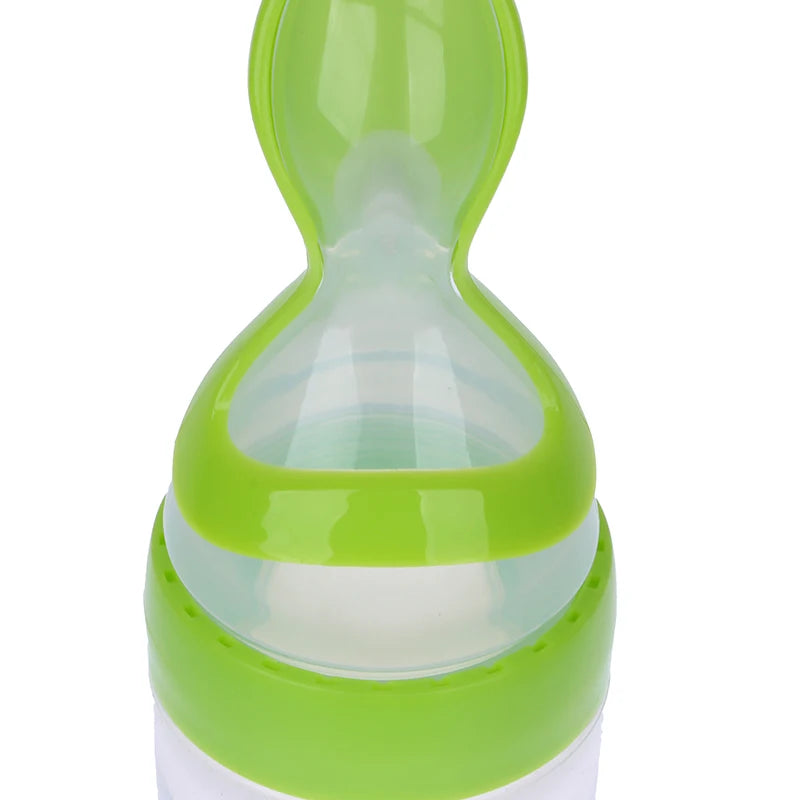 Baby Silicone Squeezing Feeding Bottle